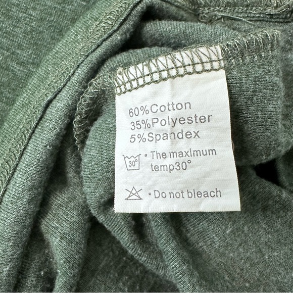 Green Long Sleeve Pull Over Tunic w/ Button Accents & Elbow Patches | Size L - Picture 10 of 12